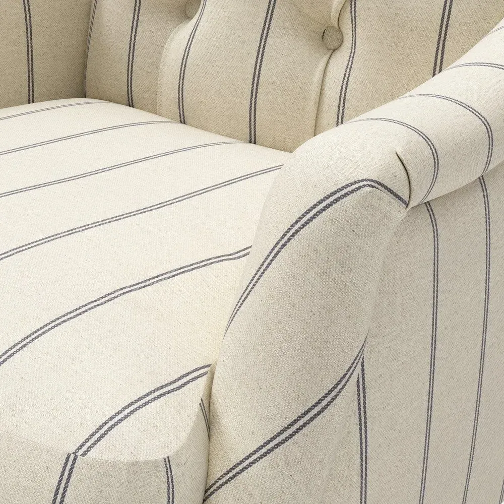 Armchair with Buttoned Back - Charcoal, Beech