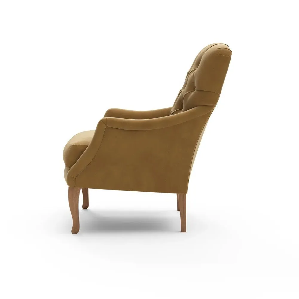 Armchair - Yellow, Velvet
