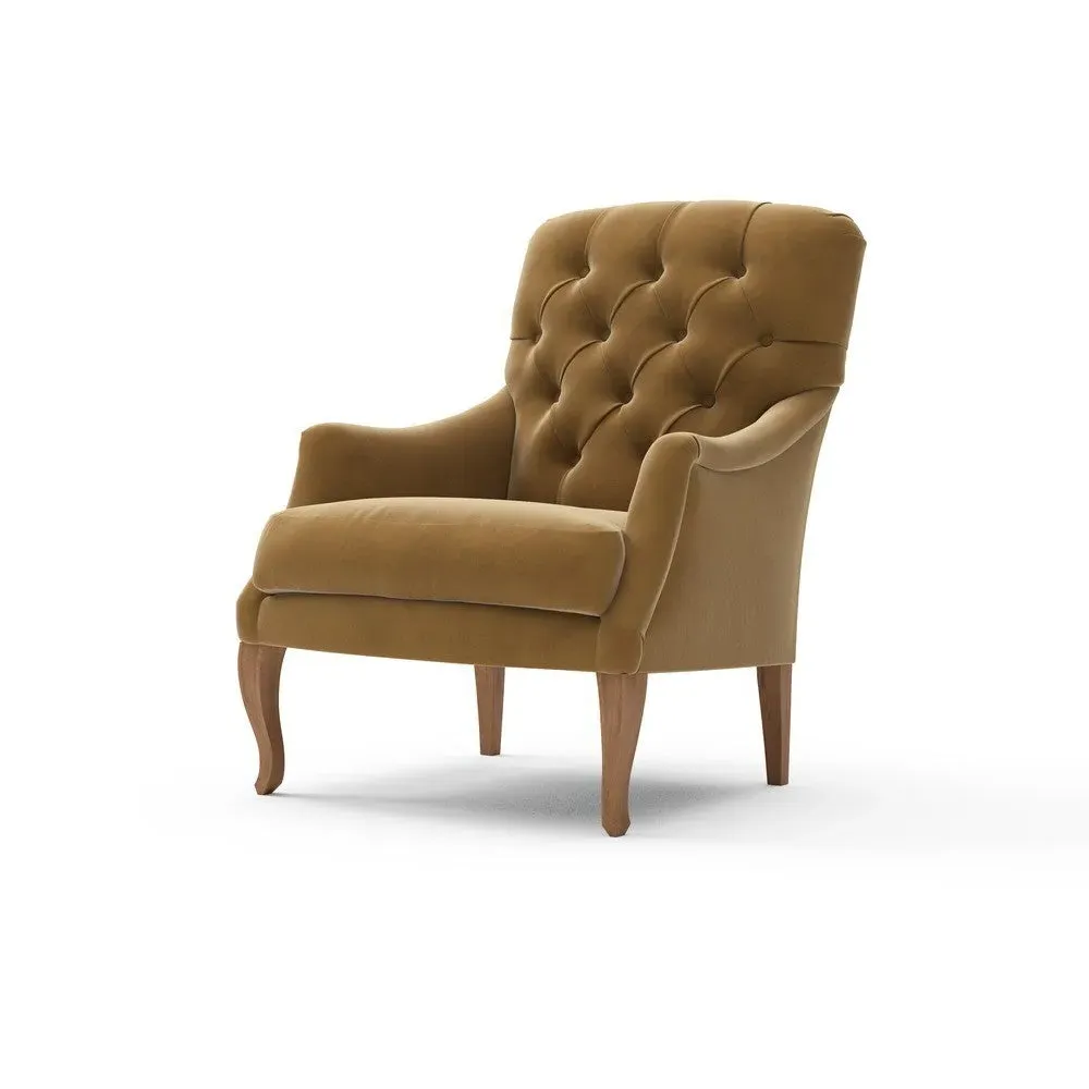 Armchair - Yellow, Velvet