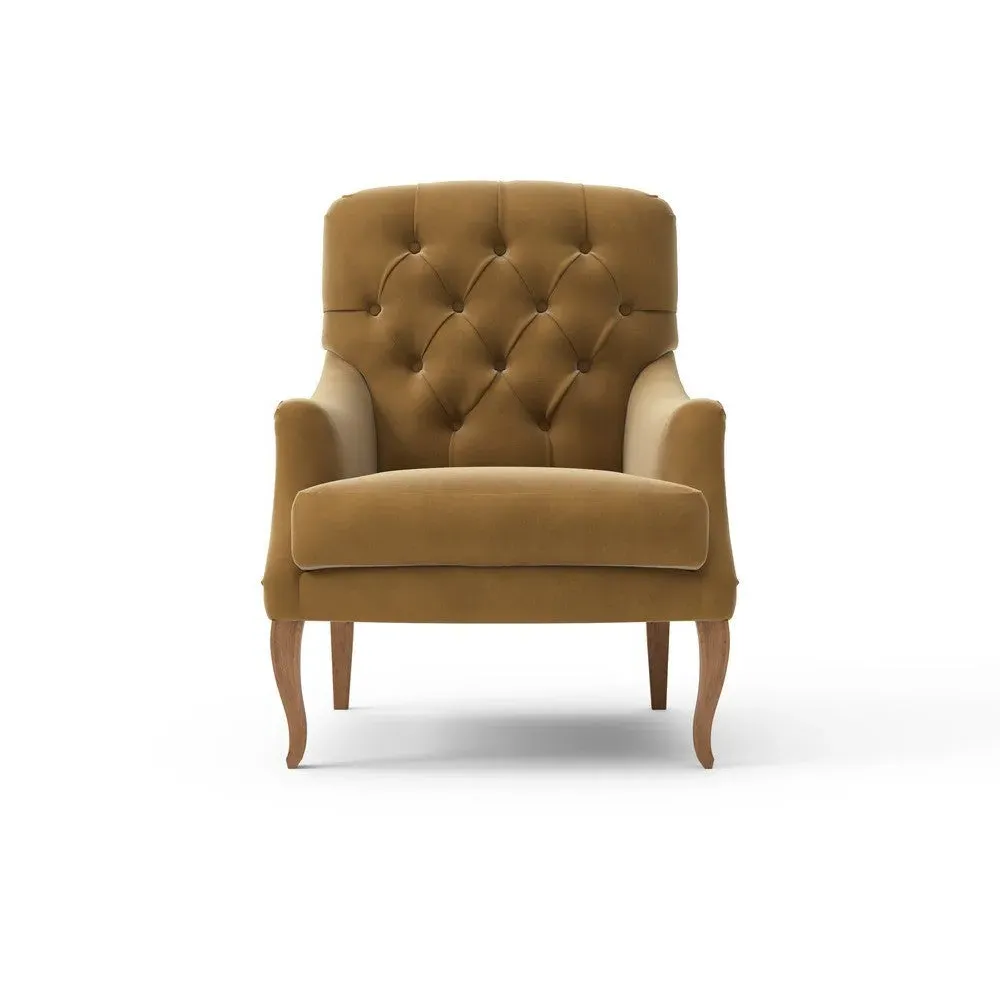 Armchair - Yellow, Velvet