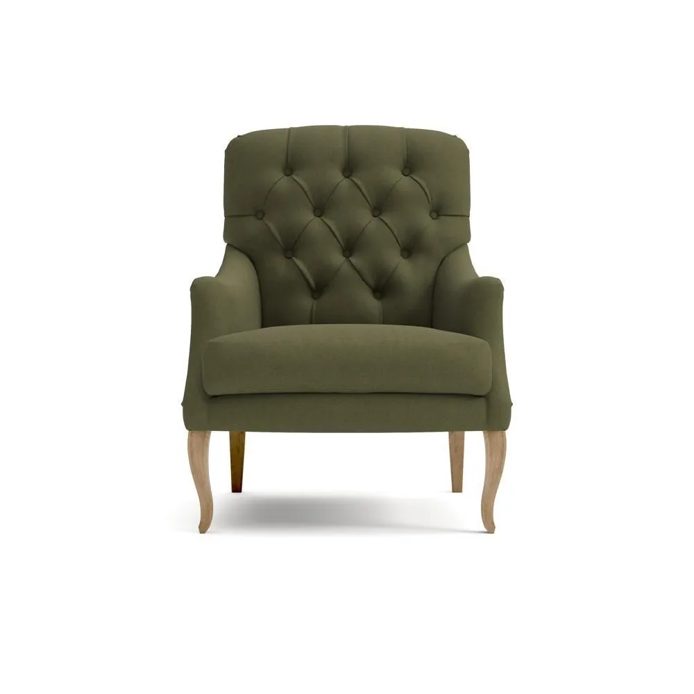 Olivia Armchair - Forest Green, House Linen Mix image