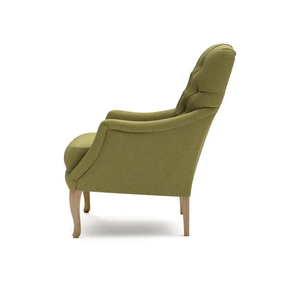 Olivia Armchair - Green, House Linen Mix