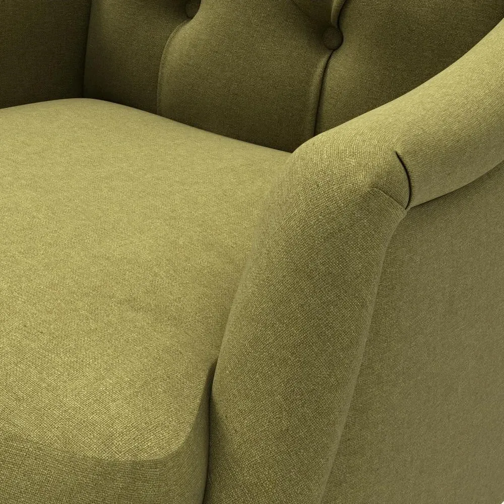 Olivia Armchair - Green, House Linen Mix