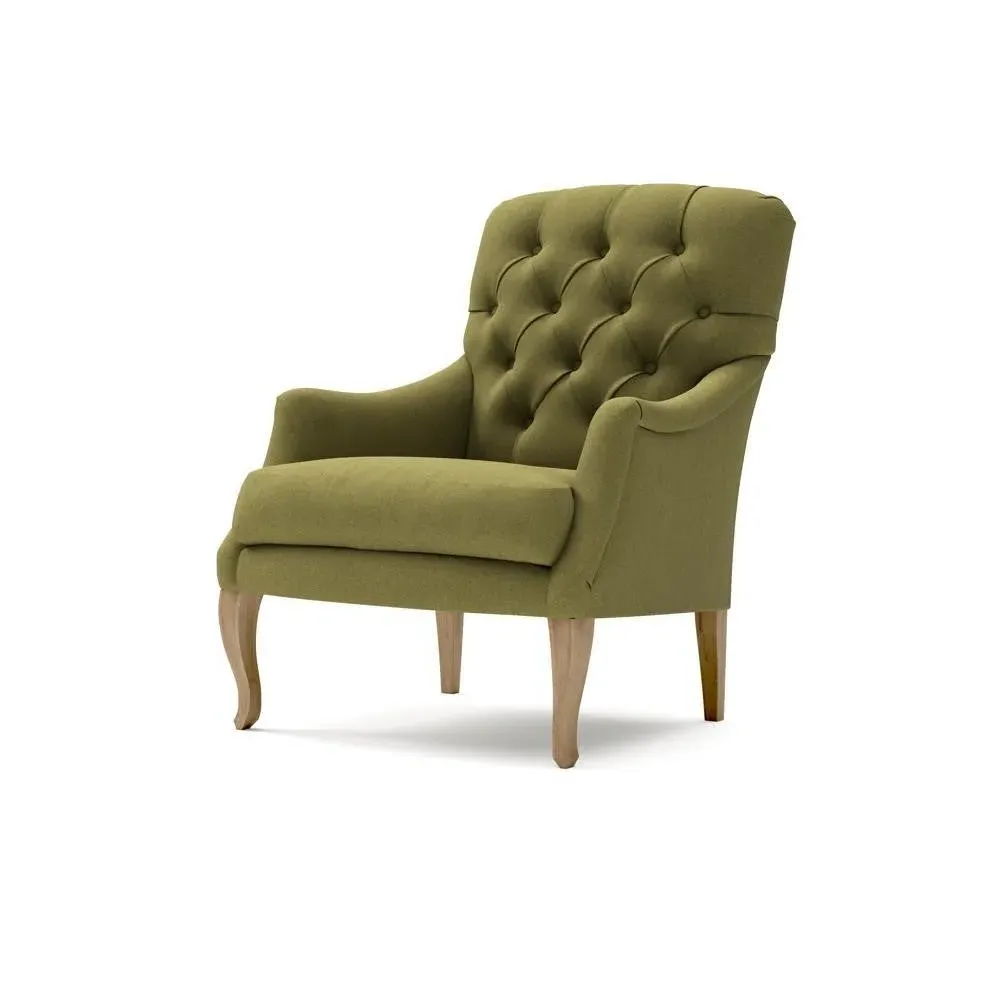 Olivia Armchair - Green, House Linen Mix