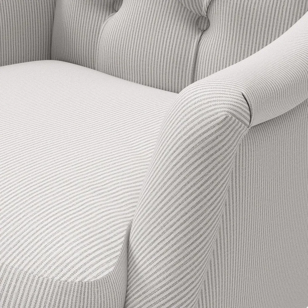 Olivia Armchair - Grey, Broadway Stripe