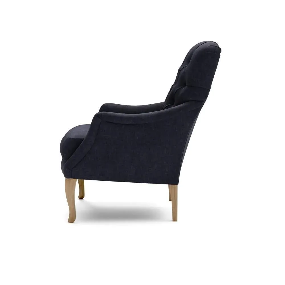 Olivia Armchair - Ink, Eco Chenille