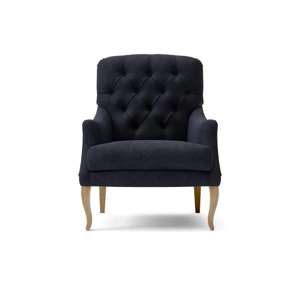 Olivia Armchair - Ink, Eco Chenille
