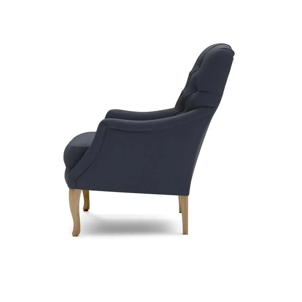 Olivia Armchair - Ink, House Linen Mix