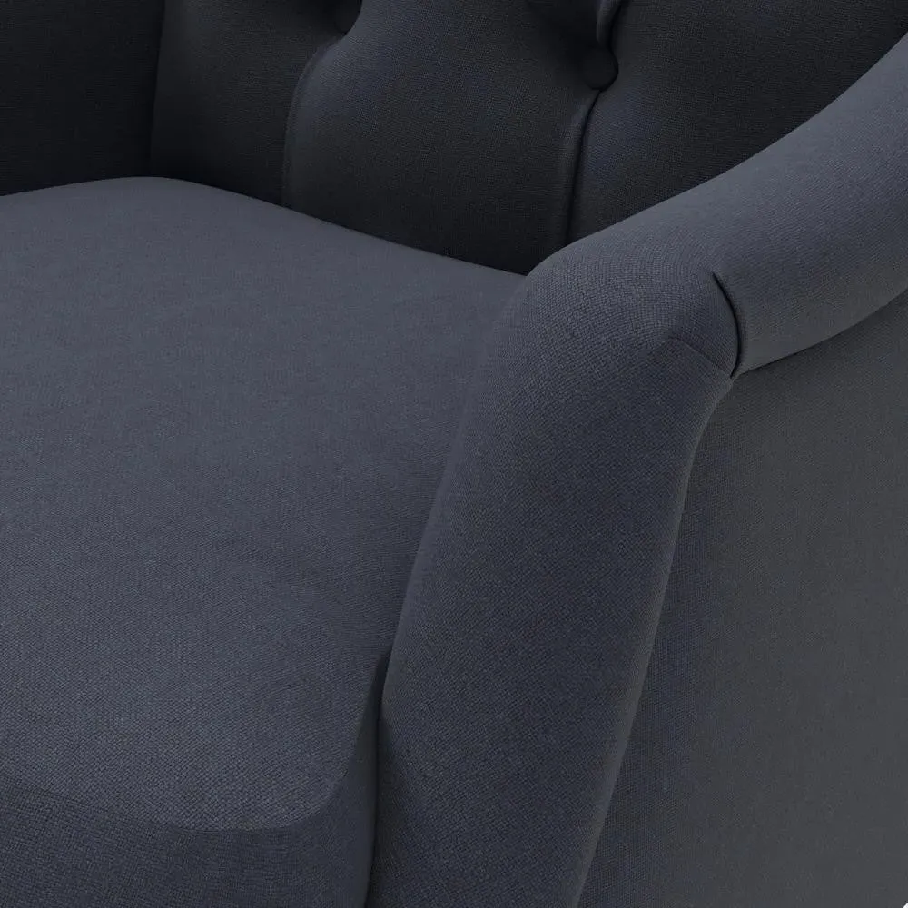 Olivia Armchair - Ink, House Linen Mix