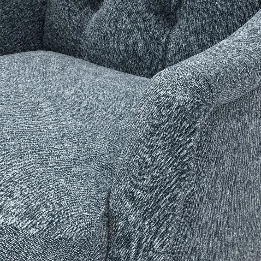 Olivia Armchair - Mid Blue, Aquaclean Oxford