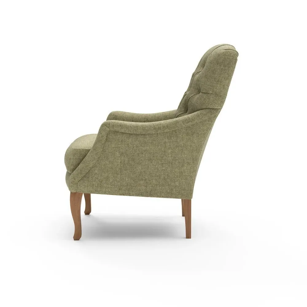Olivia Armchair - Sage Green, Aquaclean Oxford
