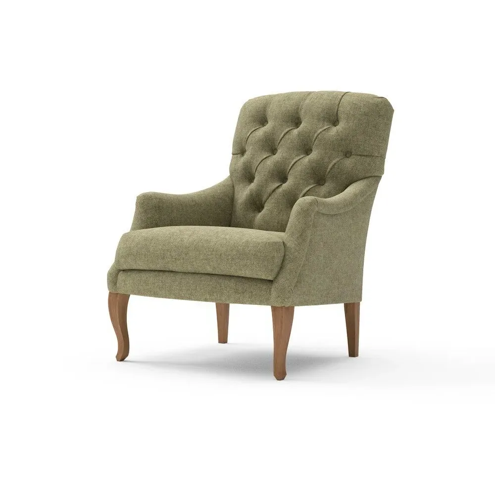 Olivia Armchair - Sage Green, Aquaclean Oxford