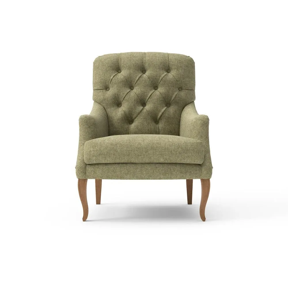 Olivia Armchair - Sage Green, Aquaclean Oxford