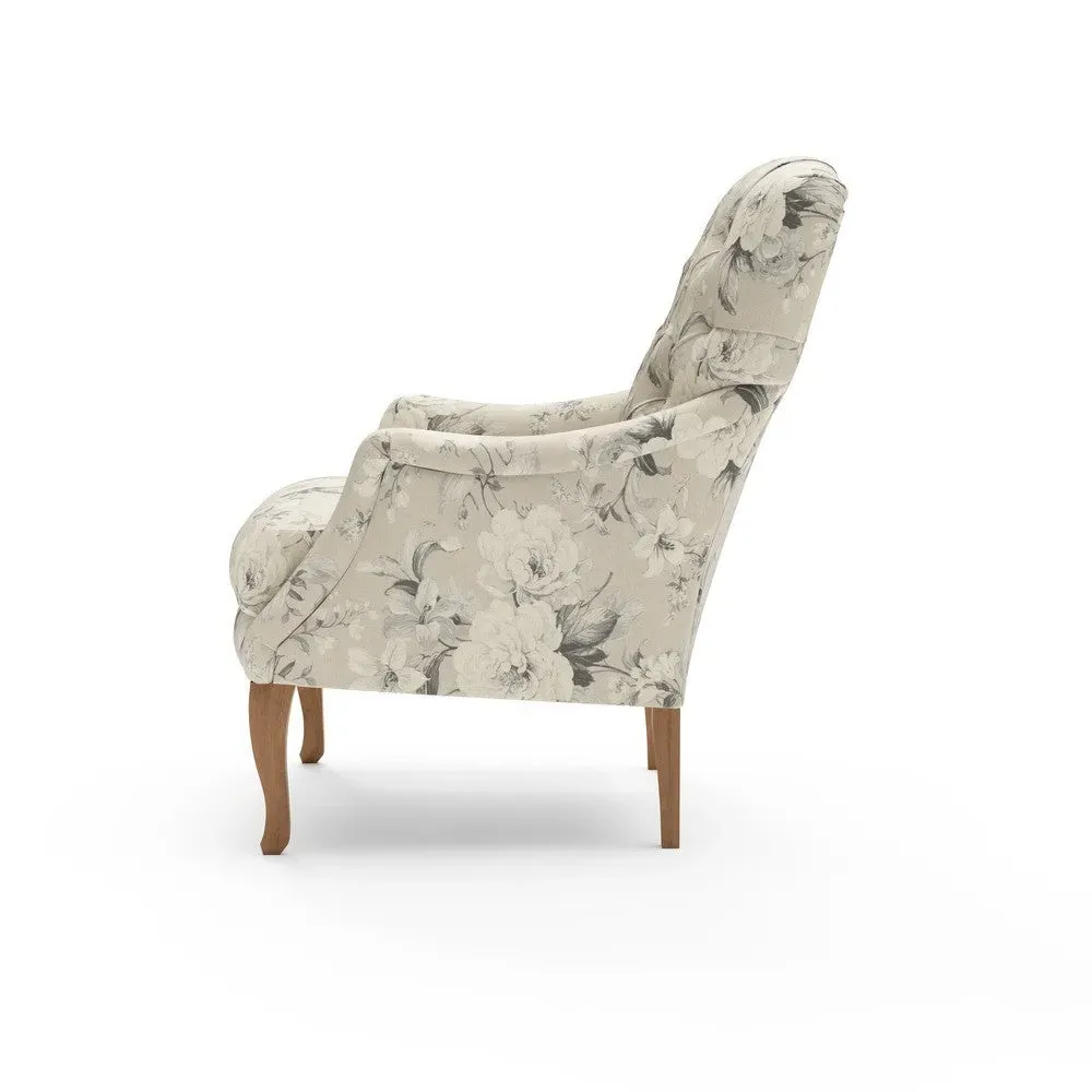 Olivia Armchair with Buttoned Back - Clay, Broadway Floral