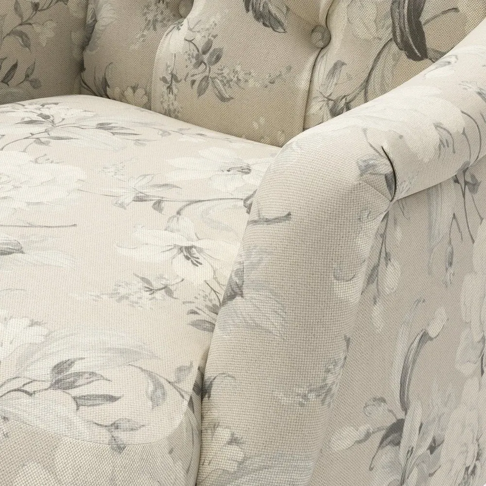 Olivia Armchair with Buttoned Back - Clay, Broadway Floral