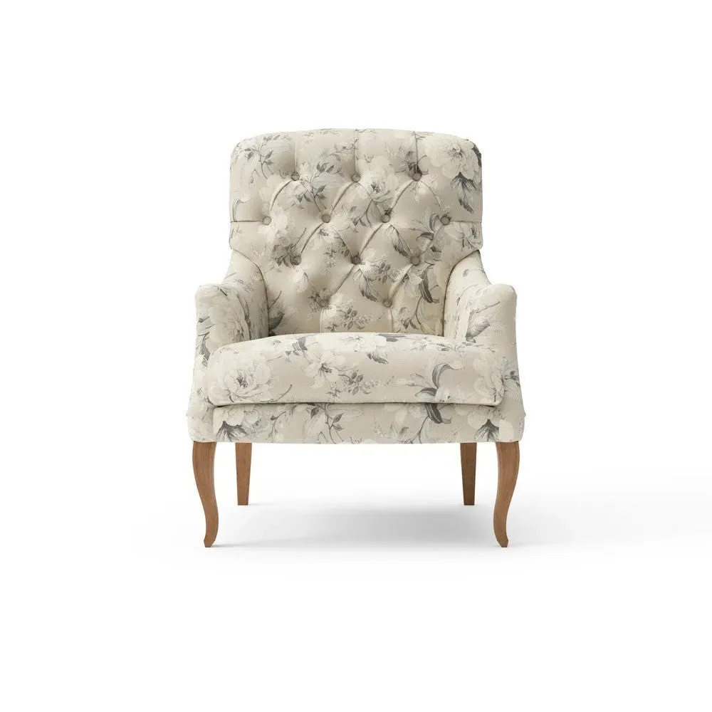 Olivia Armchair with Buttoned Back - Clay, Broadway Floral image