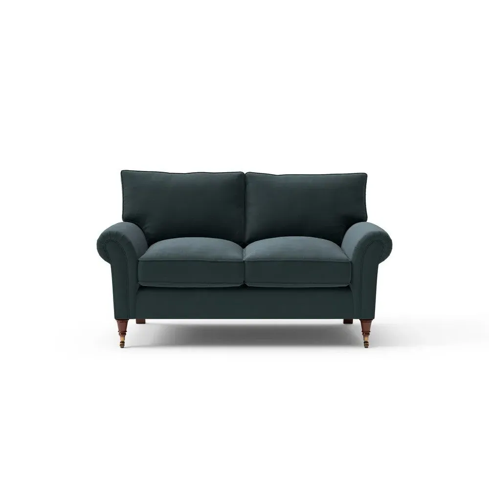 2-Seater Sofa - Blue, Matt Velvet image