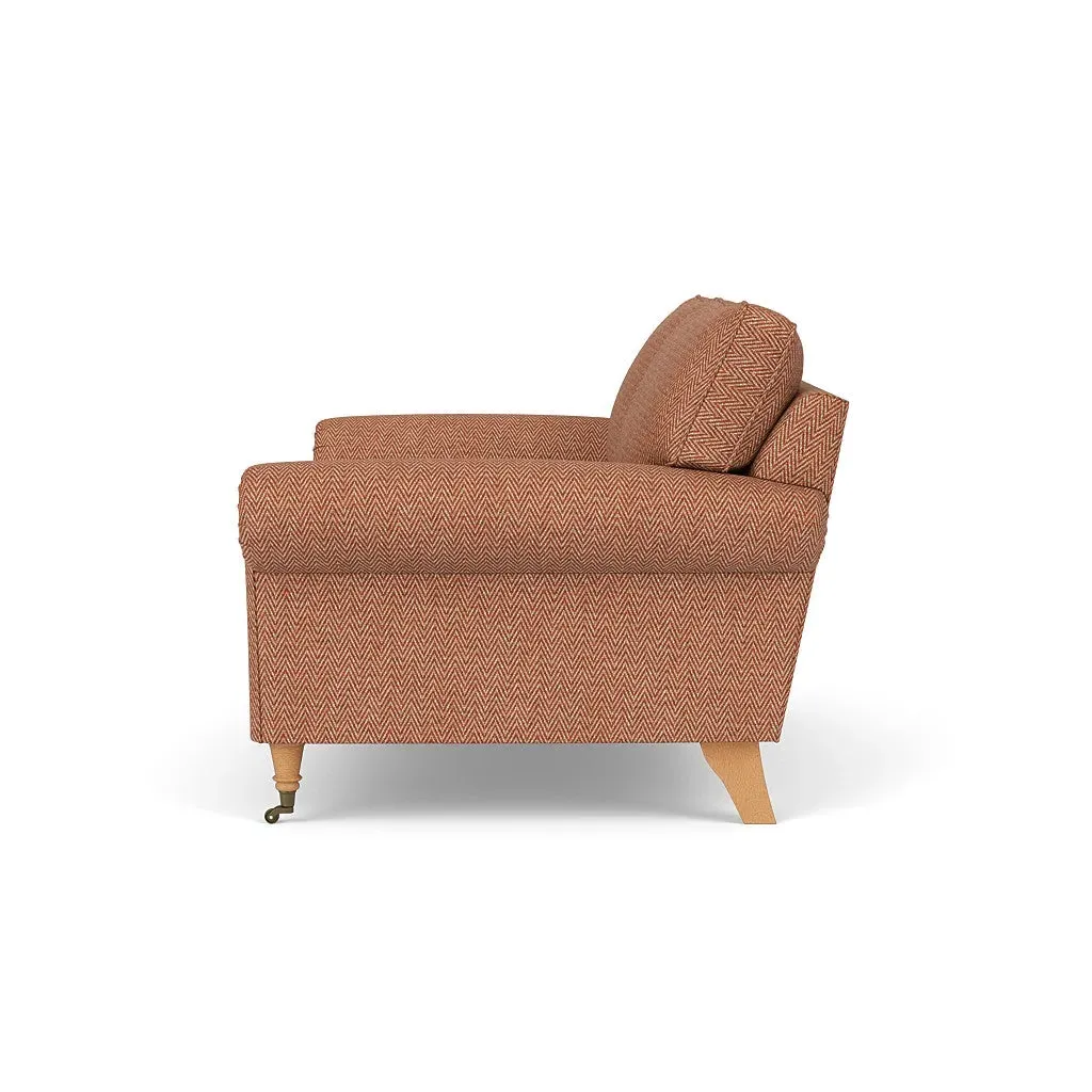 2-Seater Sofa - Brick, Herringbone Weave