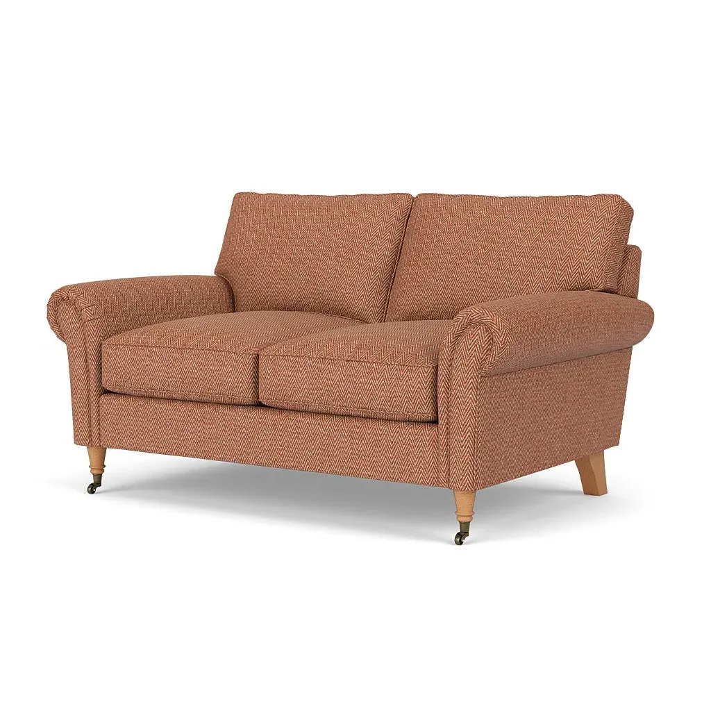 2-Seater Sofa - Brick, Herringbone Weave