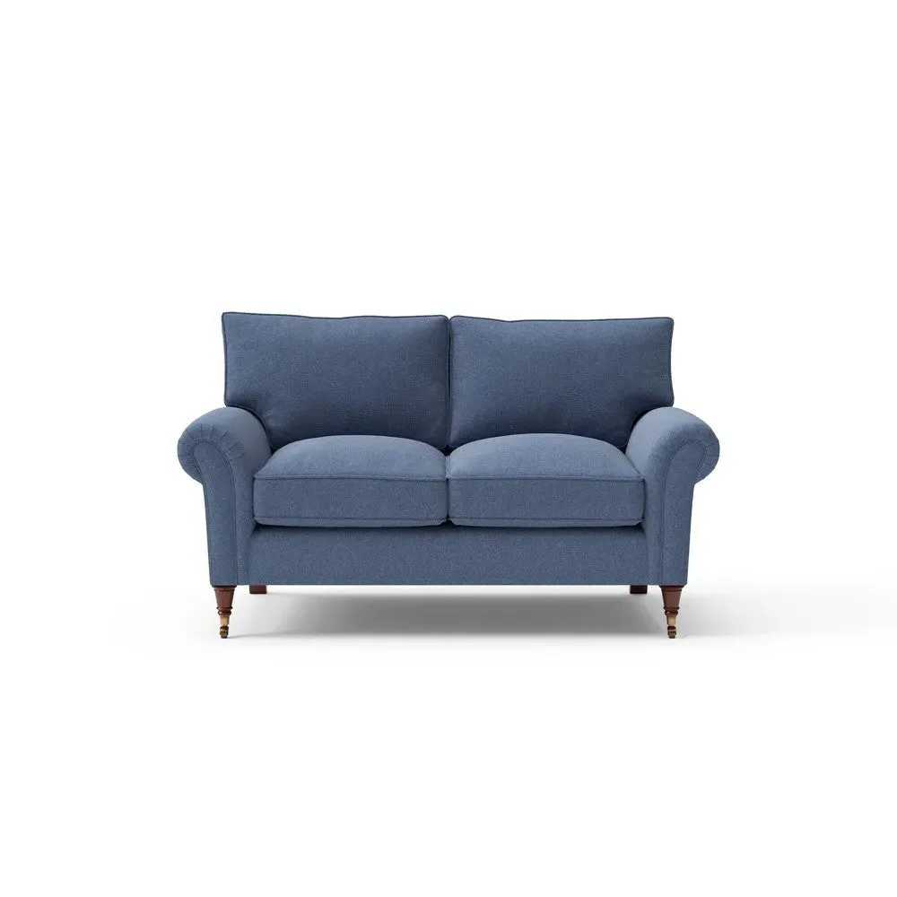 2-Seater Sofa - Dark Blue, Chunky Cotton image