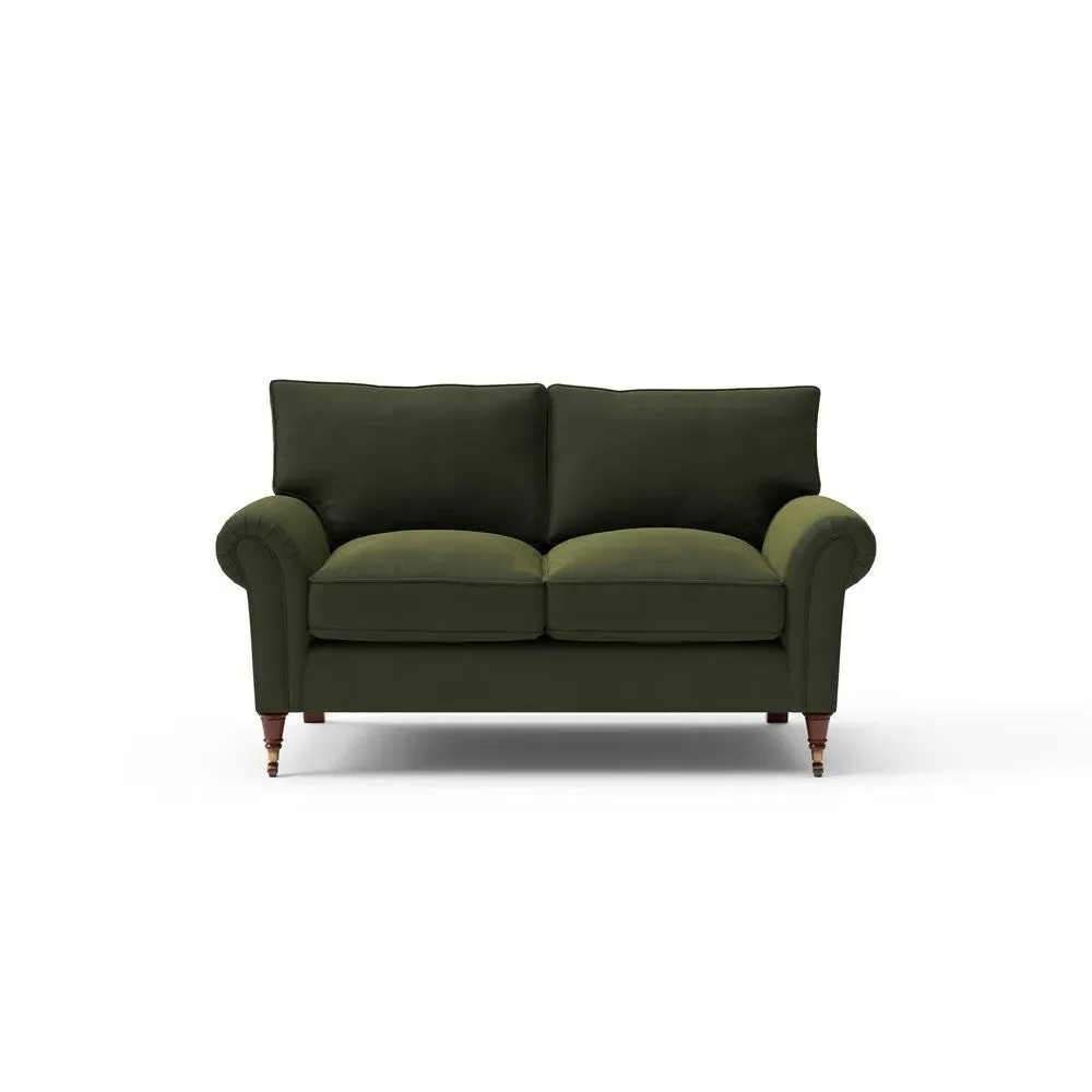 2-Seater Sofa - Forest Green, Matt Velvet