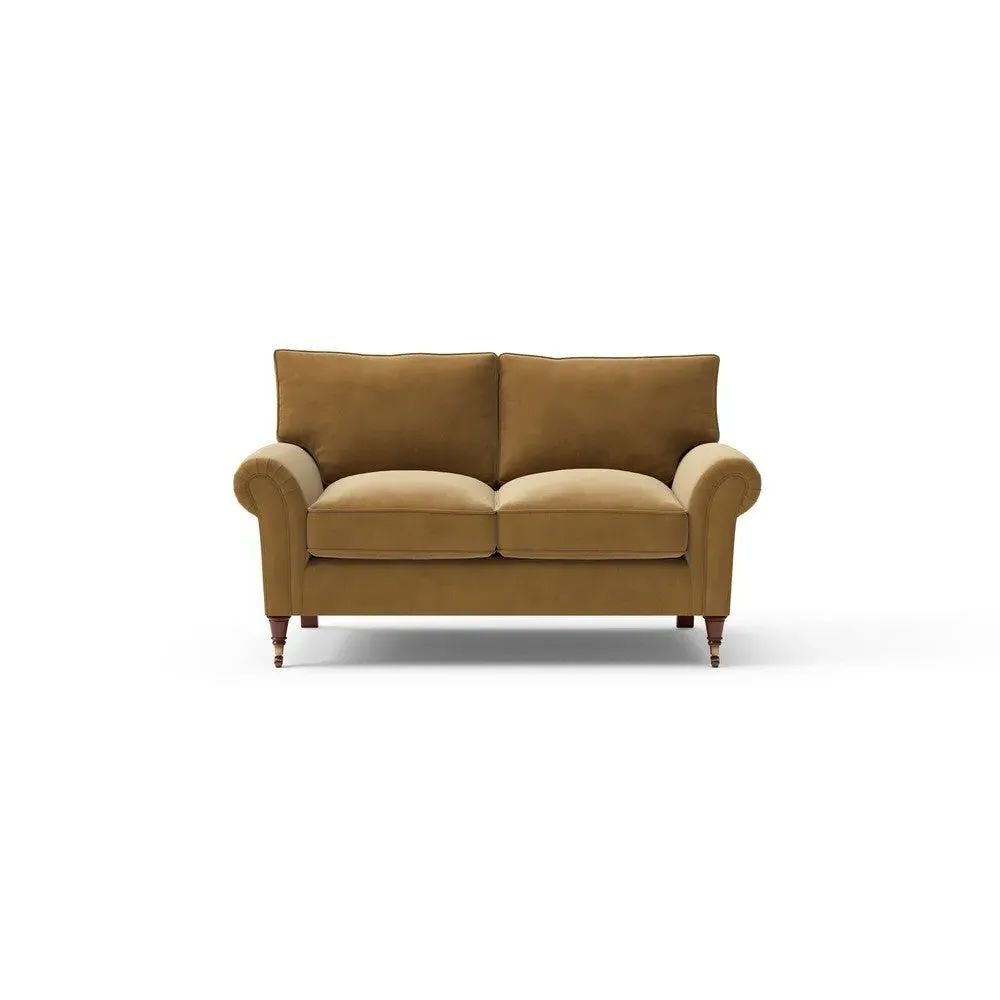 2-Seater Sofa - Mustard, Matt Velvet