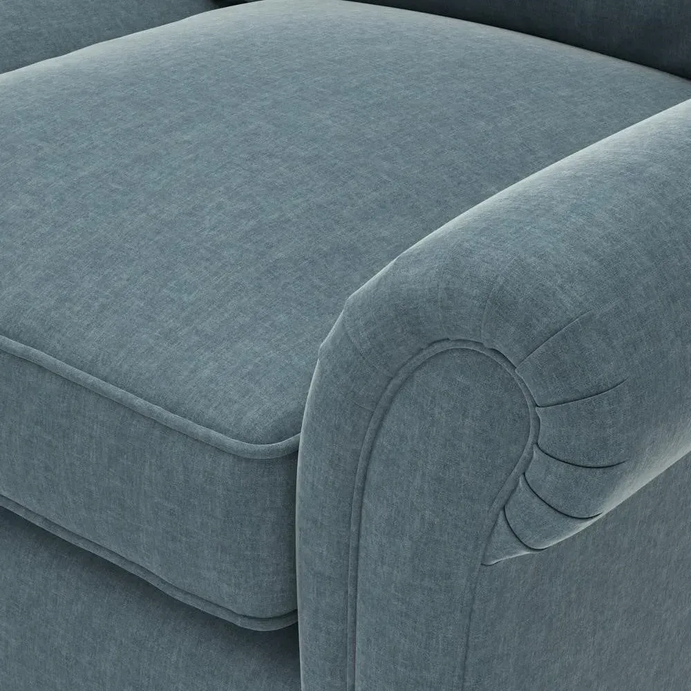 2-Seater Sofa - Teal, Eco Chenille