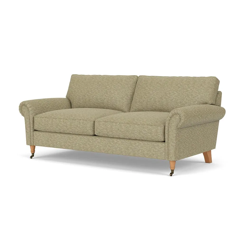 3-Seater Sofa - Apple, Herringbone Weave