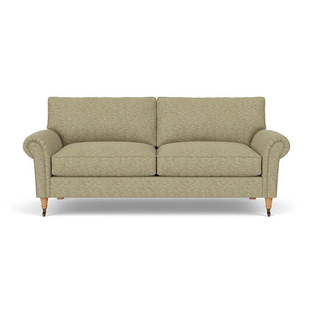 3-Seater Sofa - Apple, Herringbone Weave