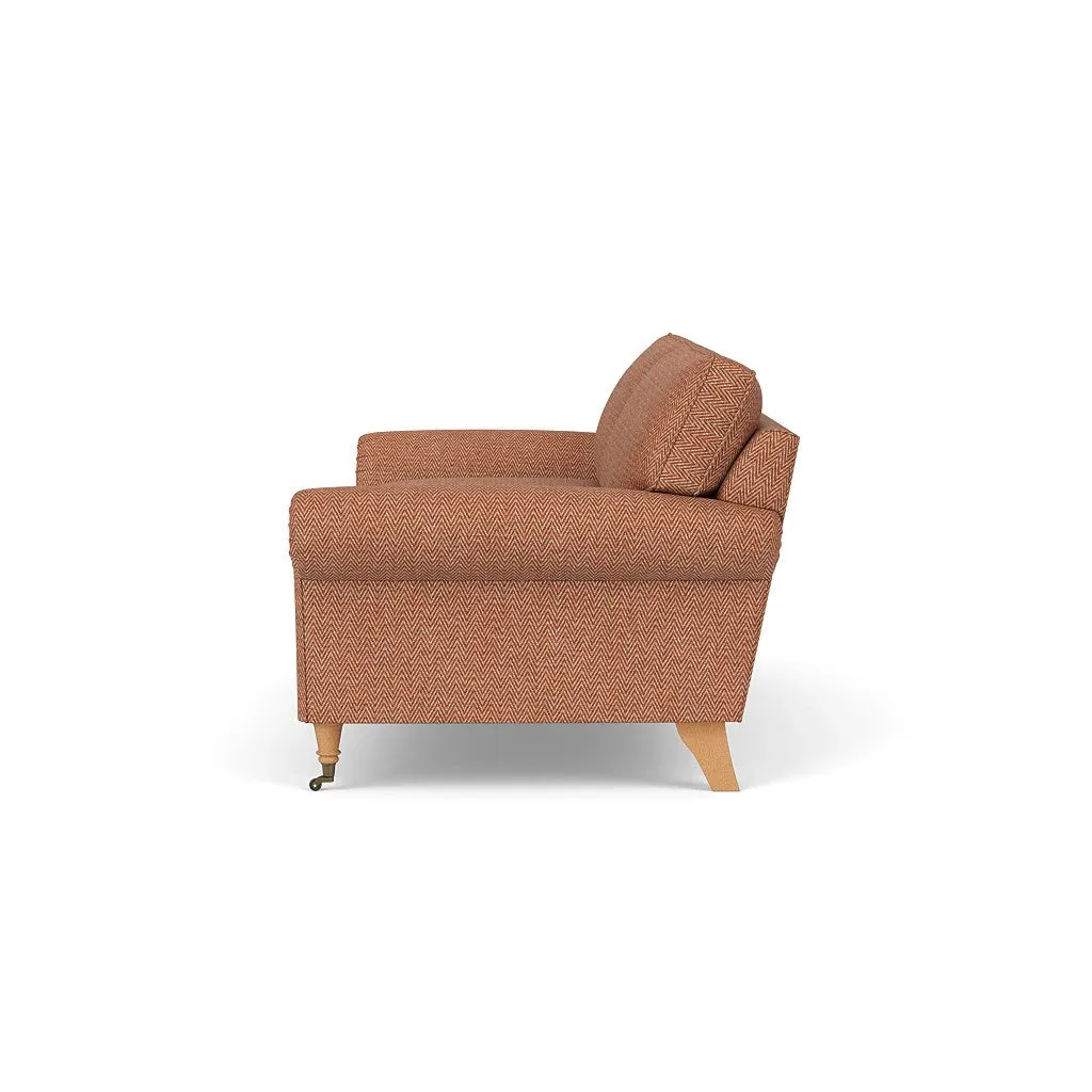 3-Seater Sofa - Brick, Herringbone Weave
