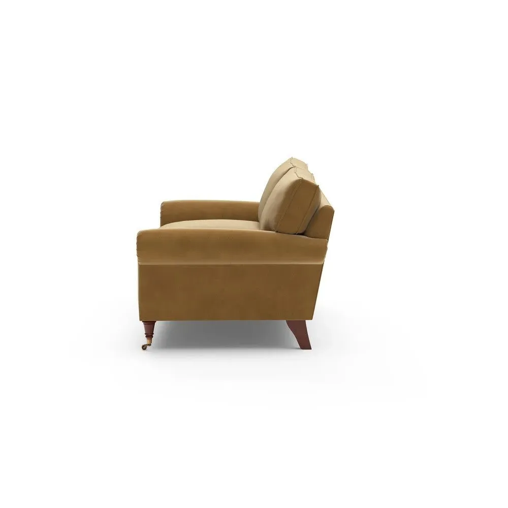 3-Seater Sofa - Mustard, Matt Velvet