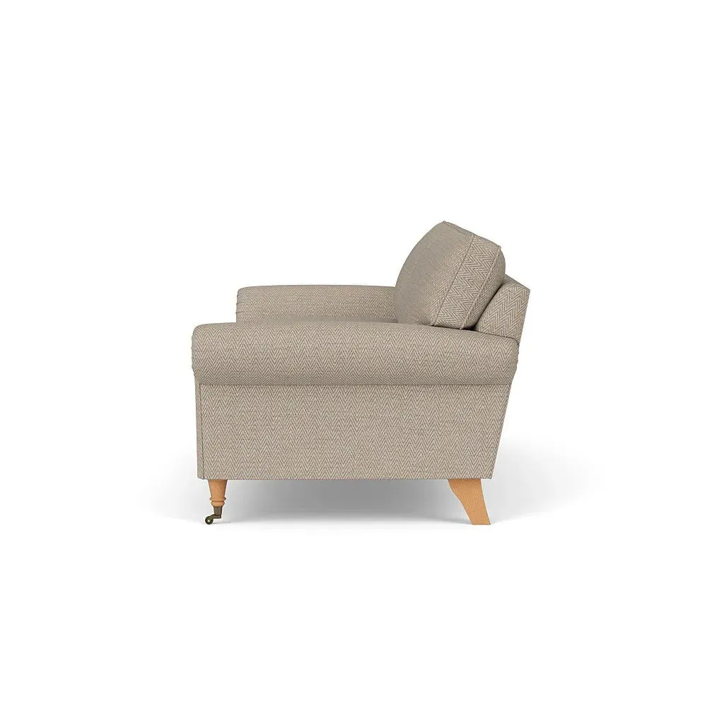 3-Seater Sofa - Natural, Herringbone Weave