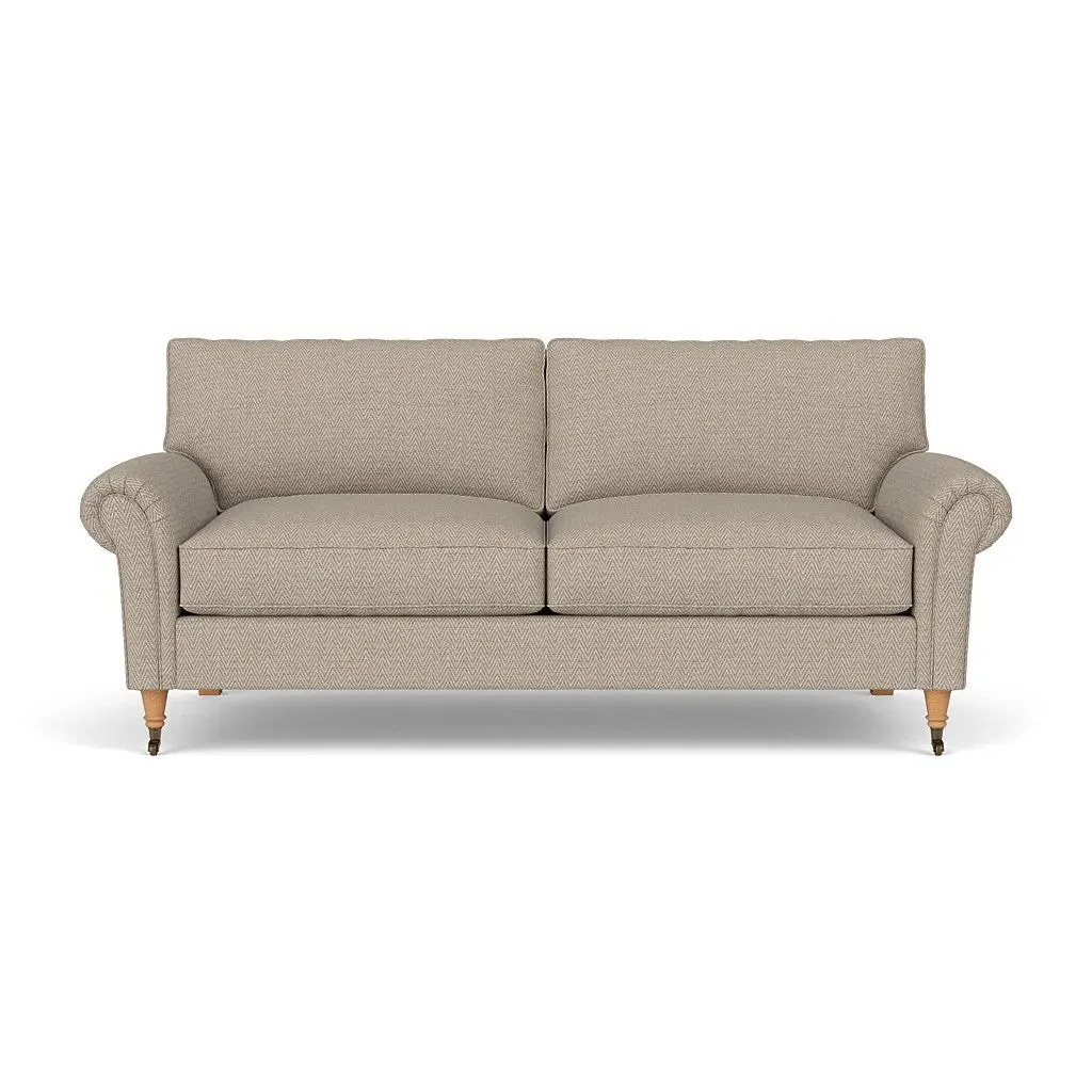 3-Seater Sofa - Natural, Herringbone Weave image
