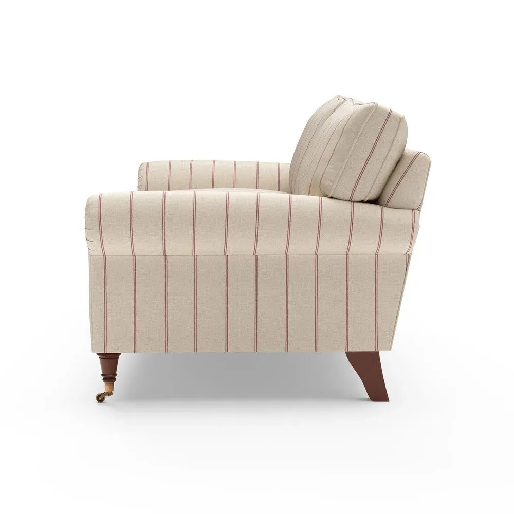 3-Seater Sofa - Raspberry, Compton Stripe