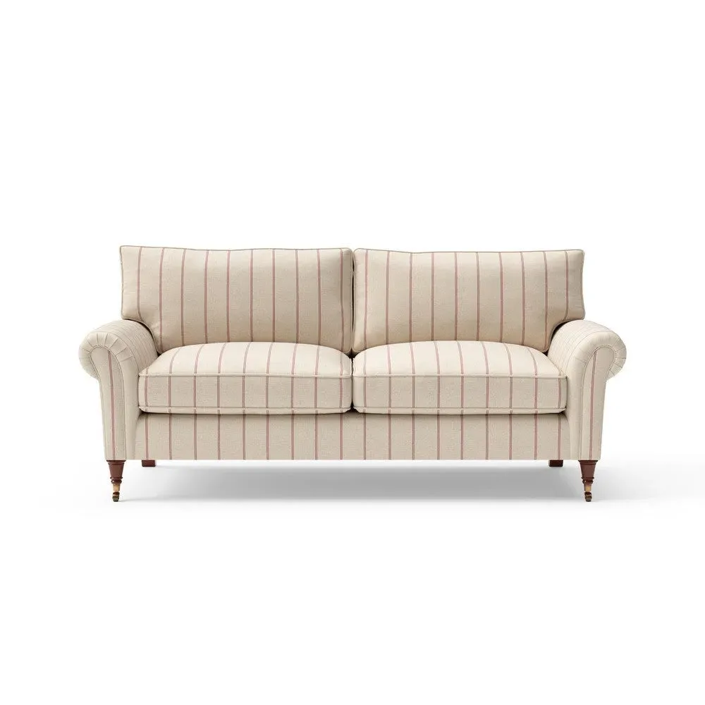 3-Seater Sofa - Raspberry, Compton Stripe