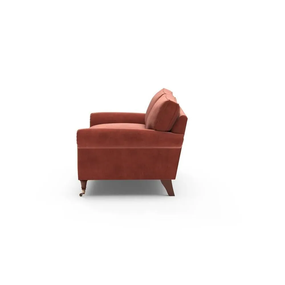 3-Seater Sofa - Red, Velvet
