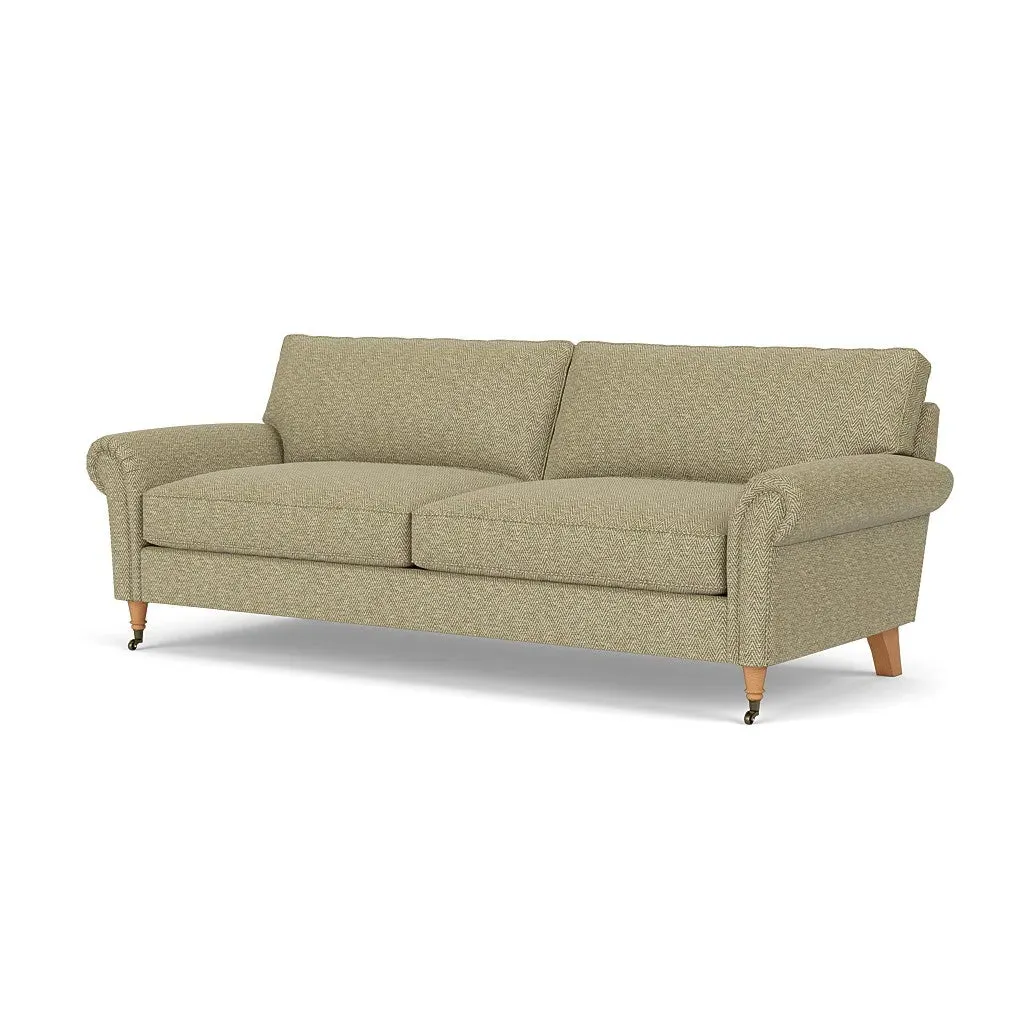 4-Seater Sofa - Apple, Herringbone Weave