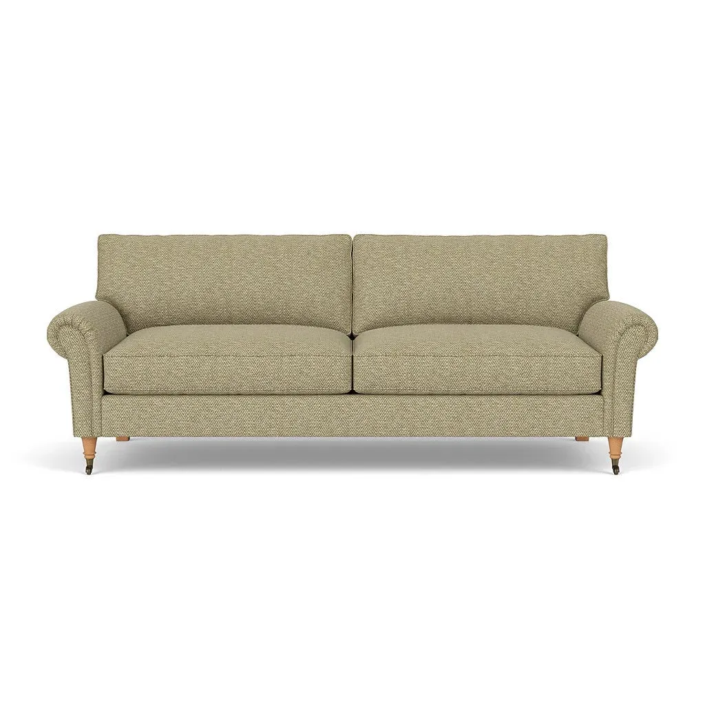 4-Seater Sofa - Apple, Herringbone Weave