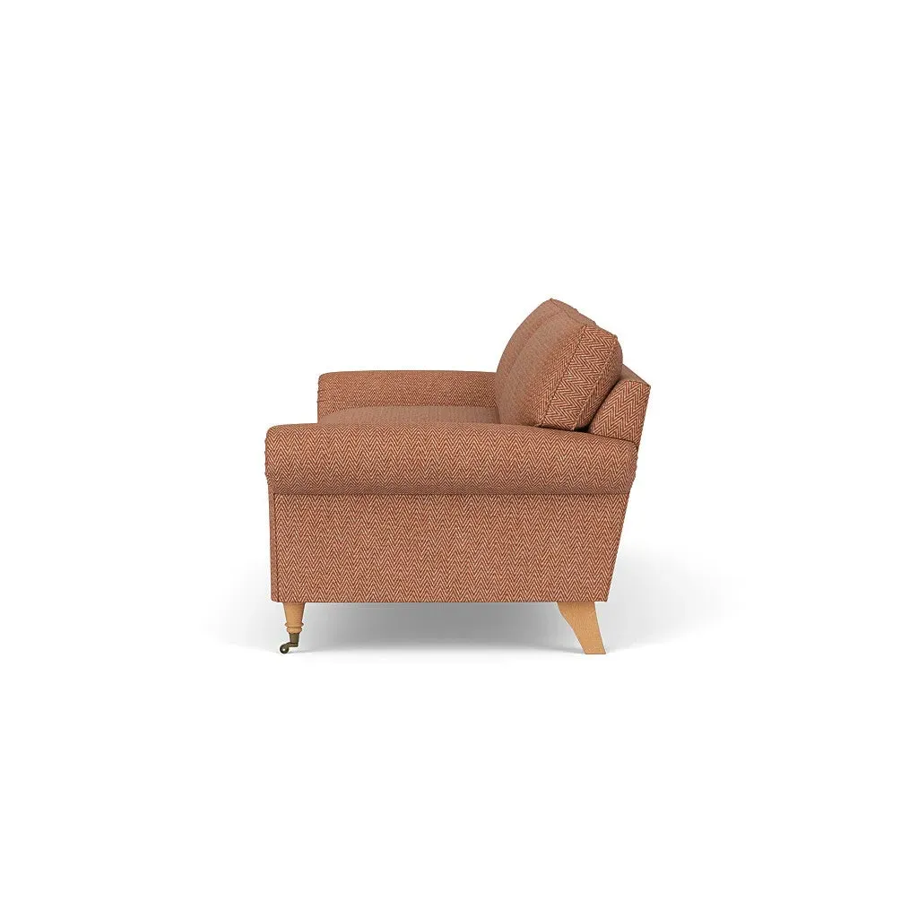 4-Seater Sofa - Brick, Herringbone Weave