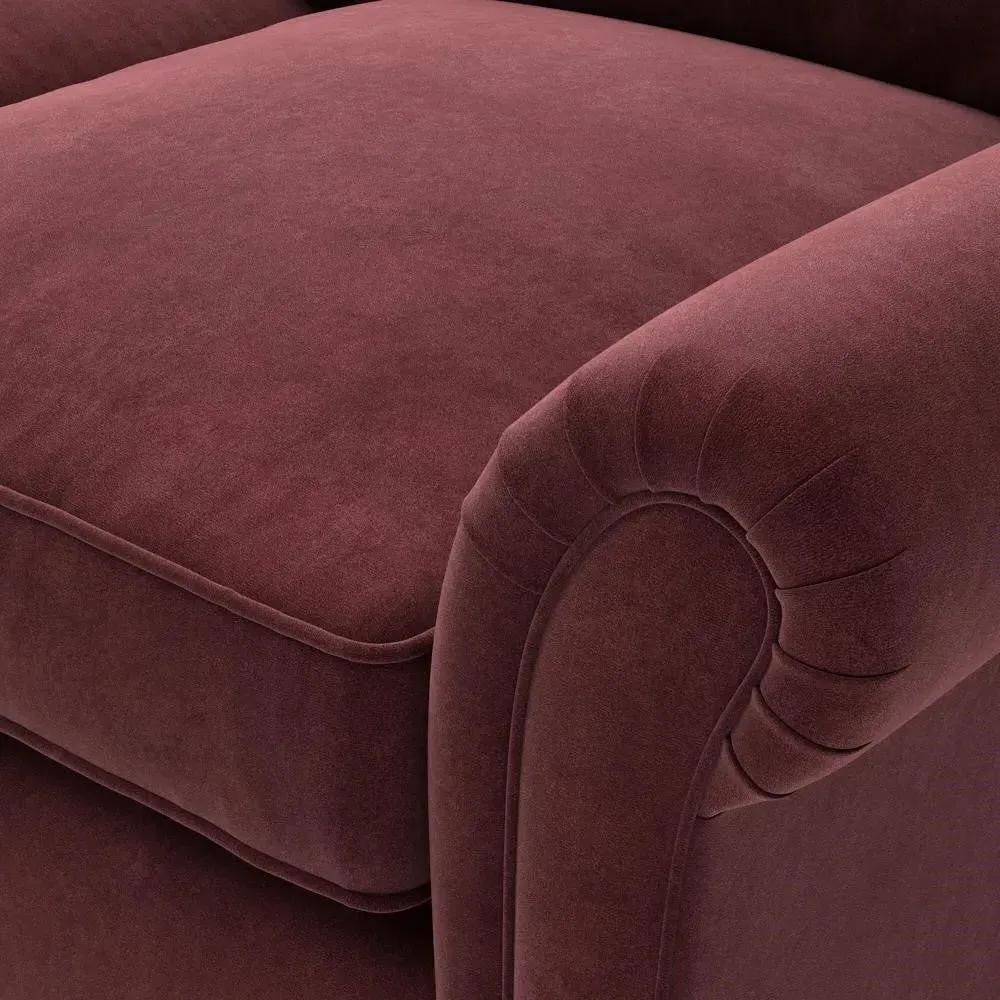 4-Seater Sofa - Dark Rosehip, Matt Velvet
