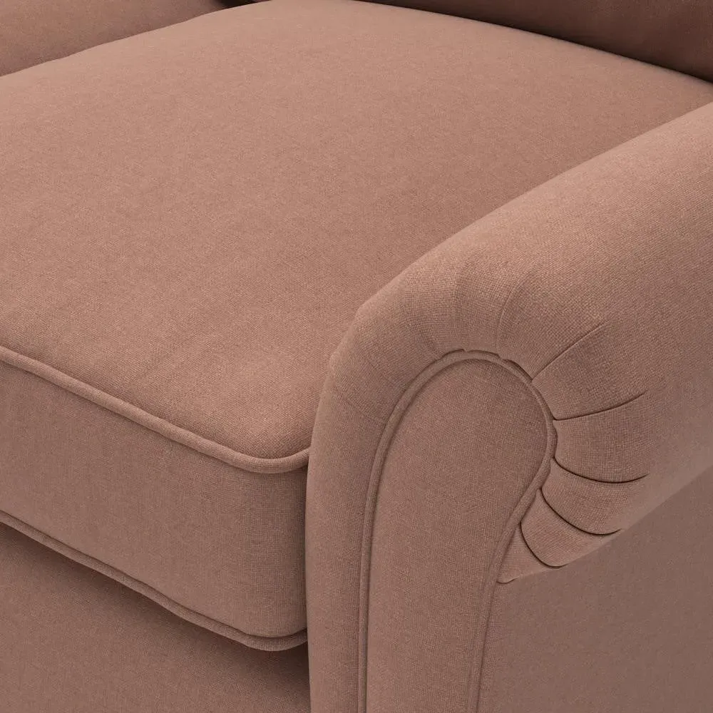 4-Seater Sofa - Dusky Blush, House Linen Mix