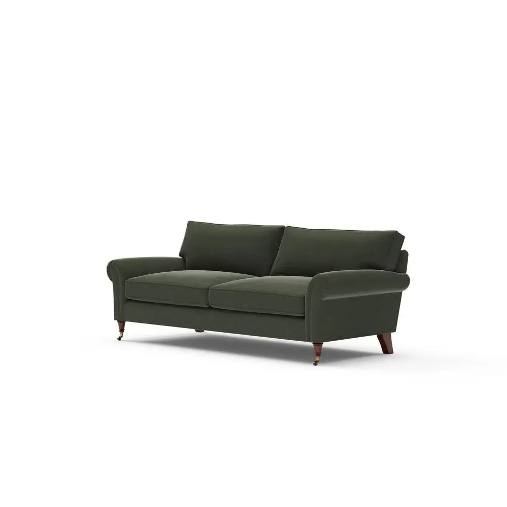 4 Seater Sofa - Green, Eco Chenille