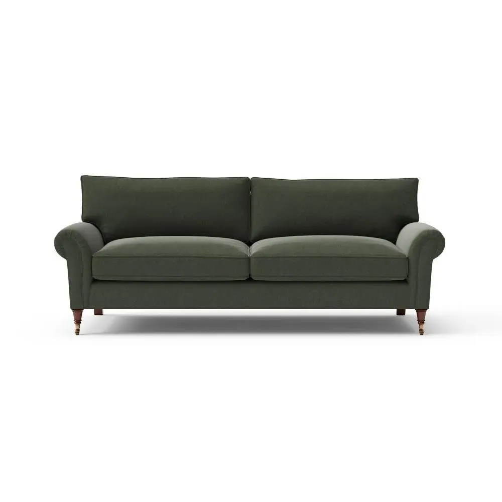 4 Seater Sofa - Green, Eco Chenille
