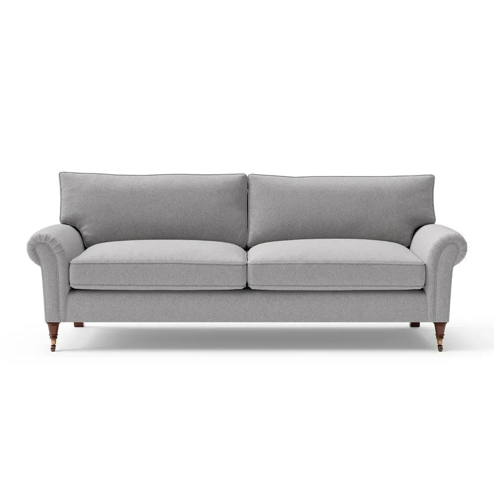 4 Seater Sofa - Grey Marl, Rustic Weave