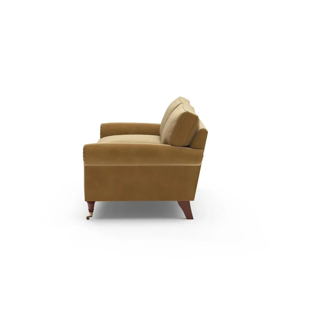 4-Seater Sofa - Mustard, Matt Velvet