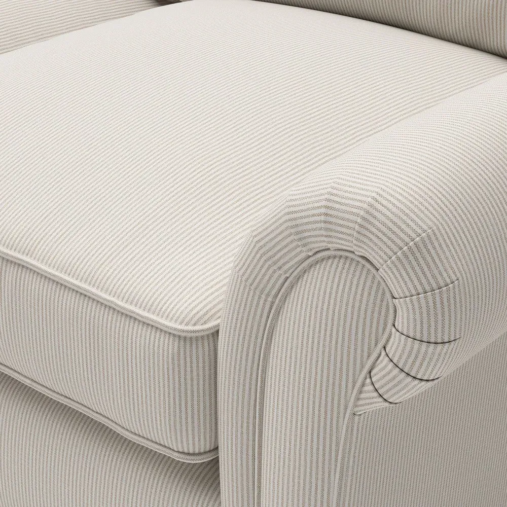 4-Seater Sofa - Natural, Broadway Stripe