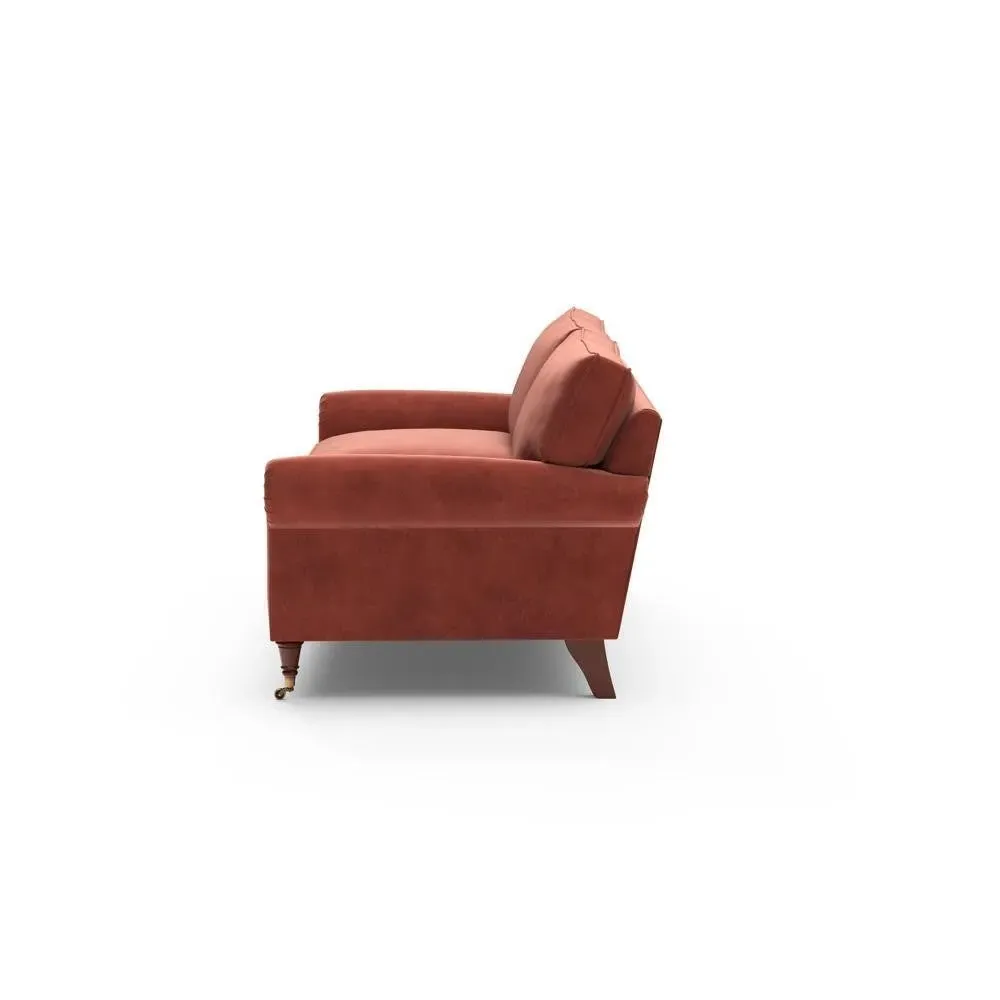 4-Seater Sofa - Red, Velvet