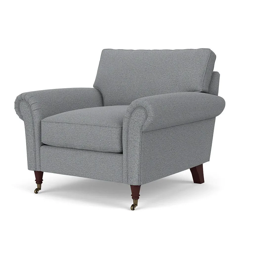 Armchair - Blue Marl, House Weave