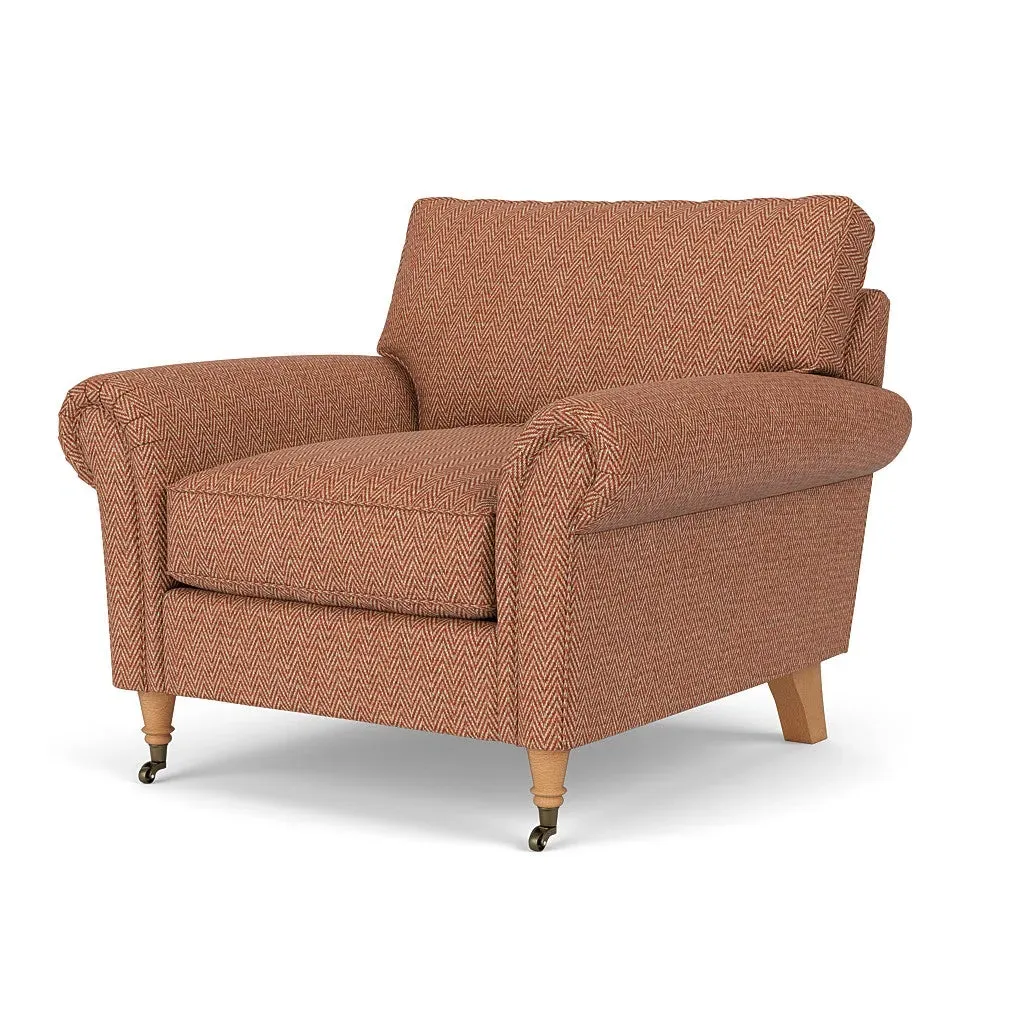 Armchair - Brick, Herringbone Weave