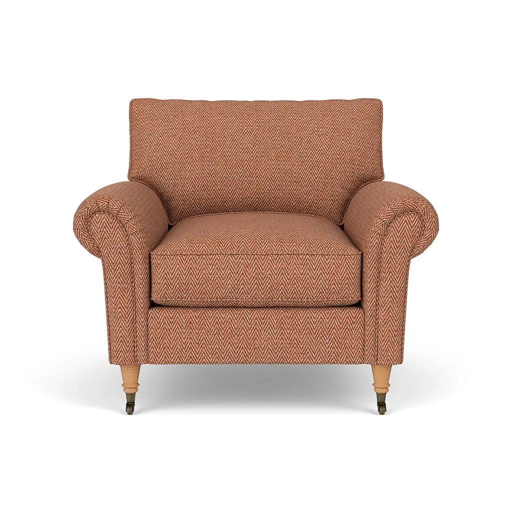 Armchair - Brick, Herringbone Weave